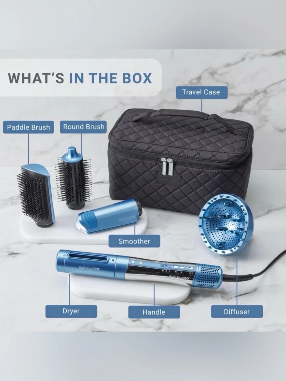 BaByliss Blue Multi-Style Nano Titanium Hair Styler Set